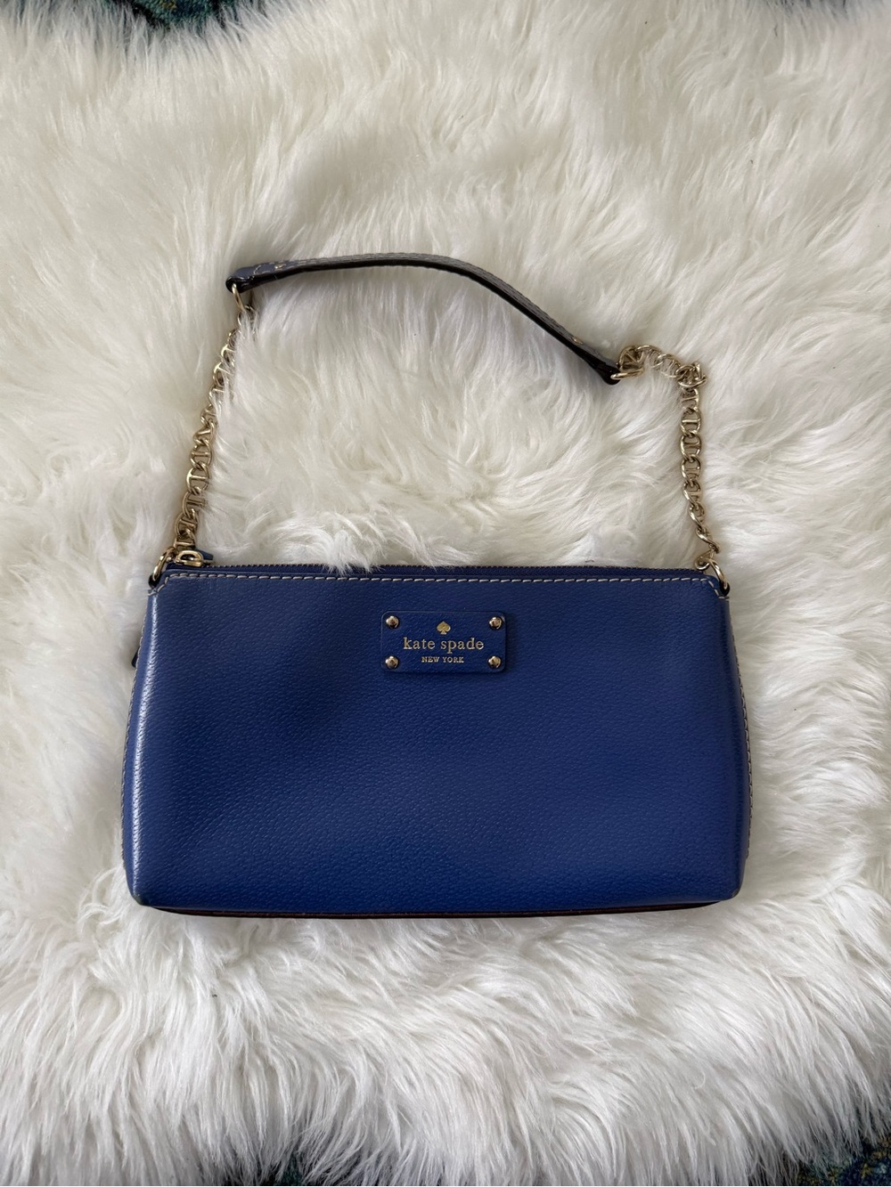 kate spade New York Blue Leather Shoulder Bag